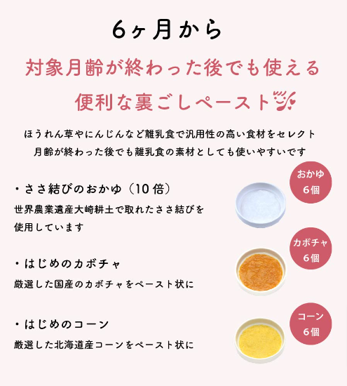 【-定期-】はじめての離乳食6ヶ月コース-離乳食・幼児食の宅配ならファーストスプーン3